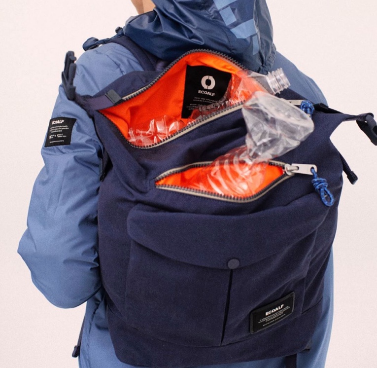 Fair fashion for men blue Ecoalf backpack