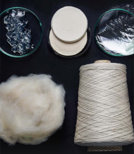 Components and end product protein fiber as sustainable materials